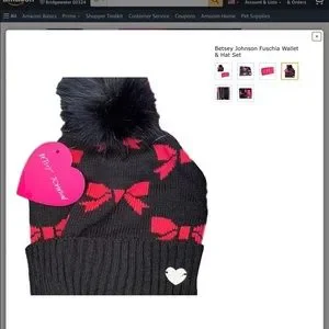 Betsey johnson set 2 pieces hat with wallet s-l400.jpg main image 4